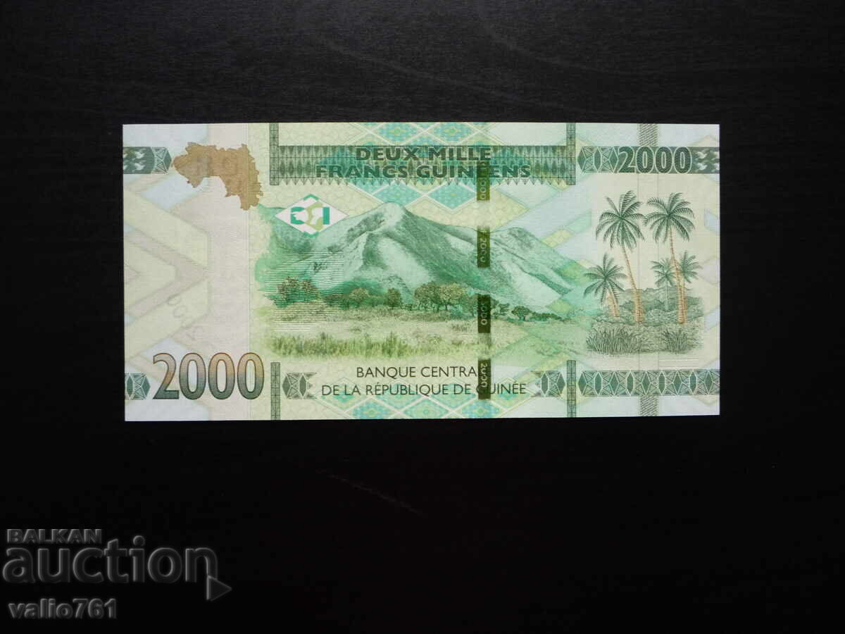 ГВИНЕЯ  2000  2 000  ФРАНКА  2018  НОВА  UNC с цена 6.00 лв. | € 3.07