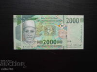 GUINEA 2000 2,000 FRANCS 2018 NEW UNC