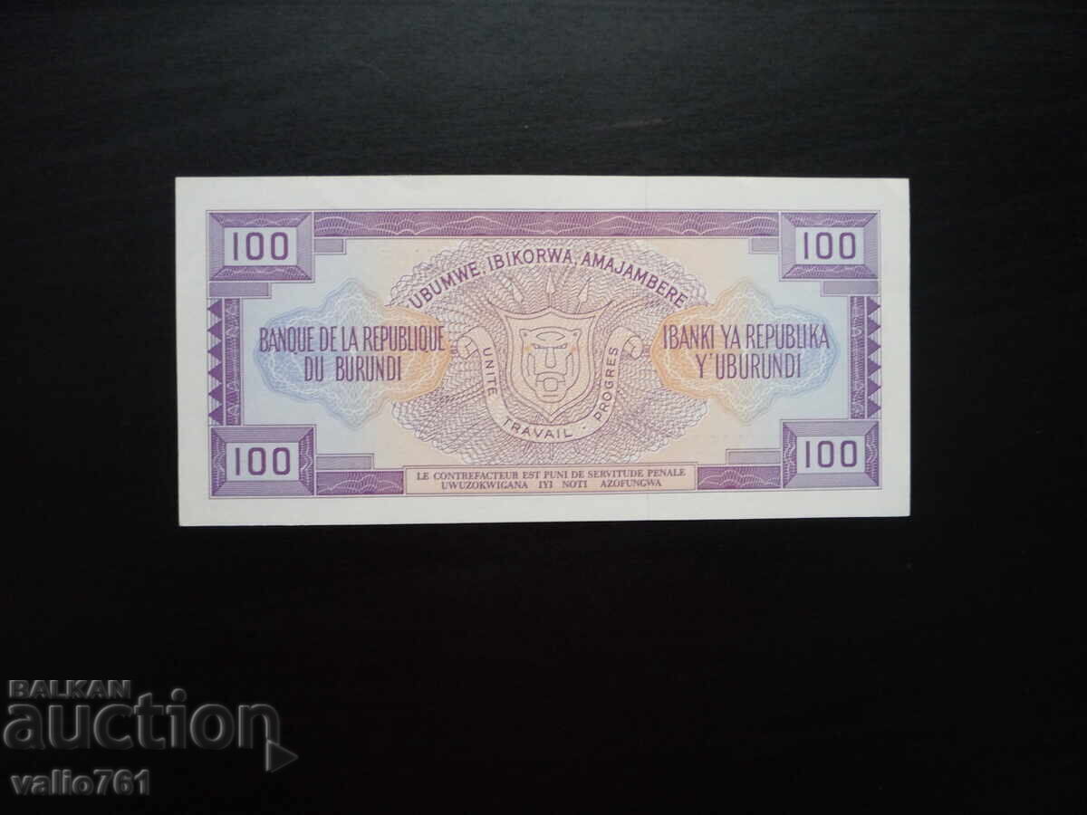 BURUNDI 100 FRANCS 1993 NOU UNC cu preț € 4.00 | 7.82 BGN