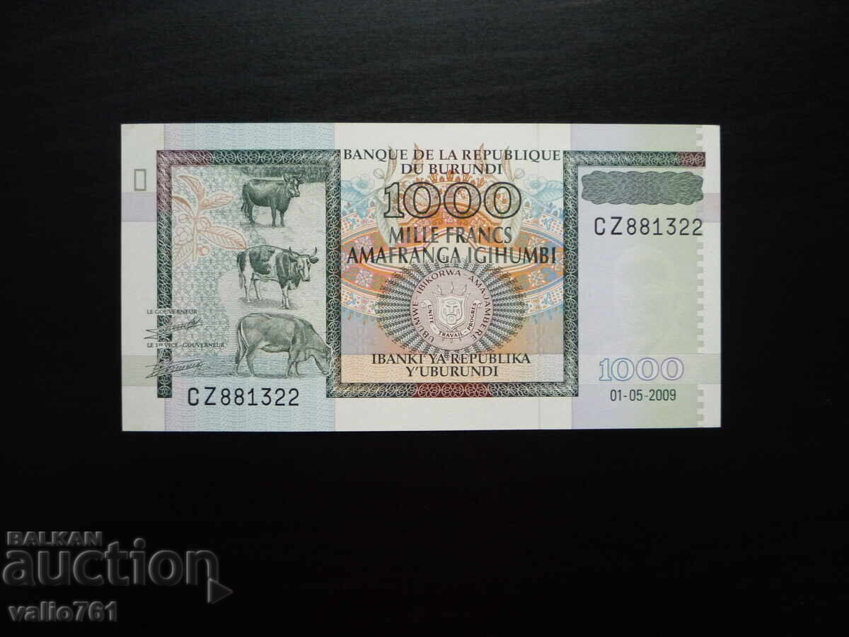 БУРУНДИ  1000  1 000  ФРАНКА  2009   НОВА UNC