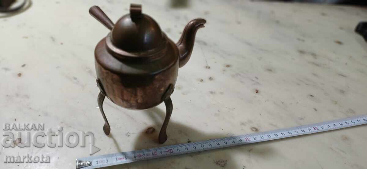 Auction  Antique brass teapot for heated rakia