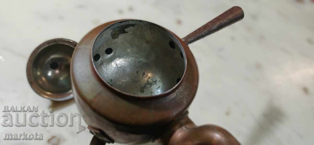 Παλιό μπρούτζινο τσαγιέρα για ζεστό ρακί - 5