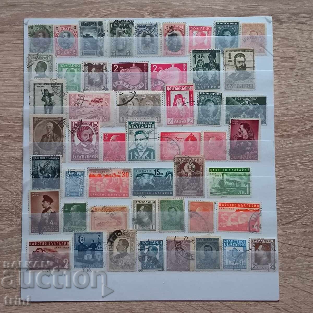 Principatul și Regatul Bulgariei Lot de 50 de timbre poștale Principatul și Regatul Bulgariei Lot de 50 de timbre poștale