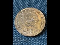 20 Солс де Оро 1965 Перу сребро