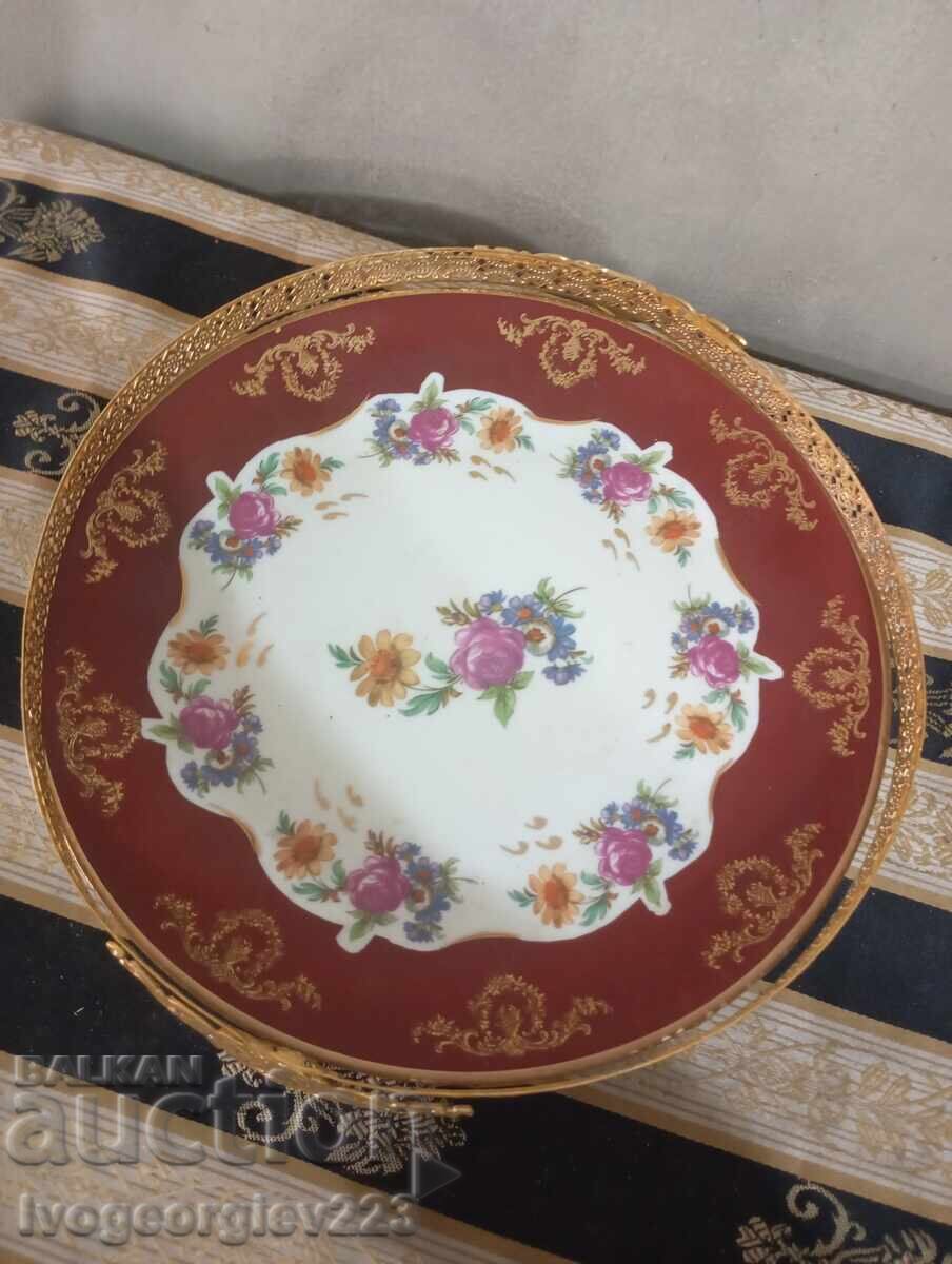 Porcelain serving platter, basket with price 38.00 BGN | € 19.43