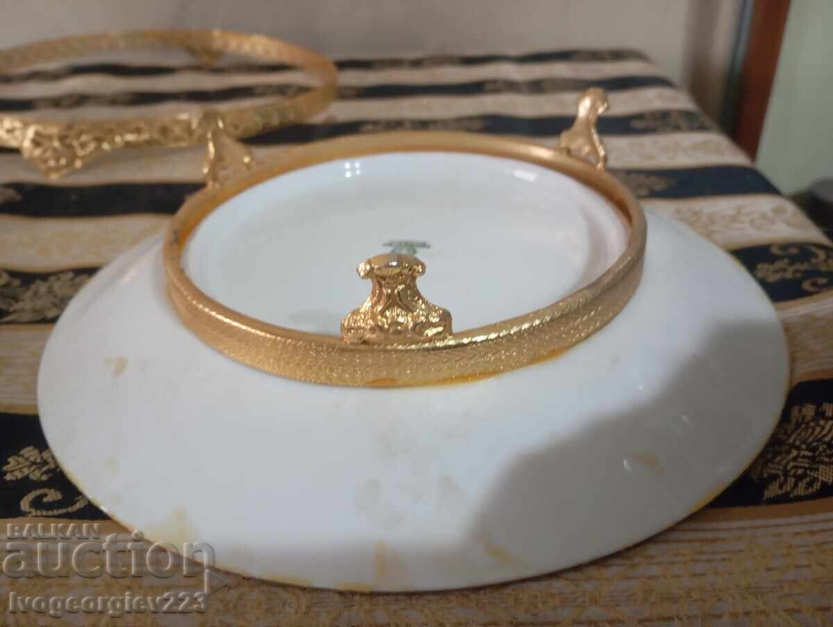 Porcelain serving platter, basket - 5