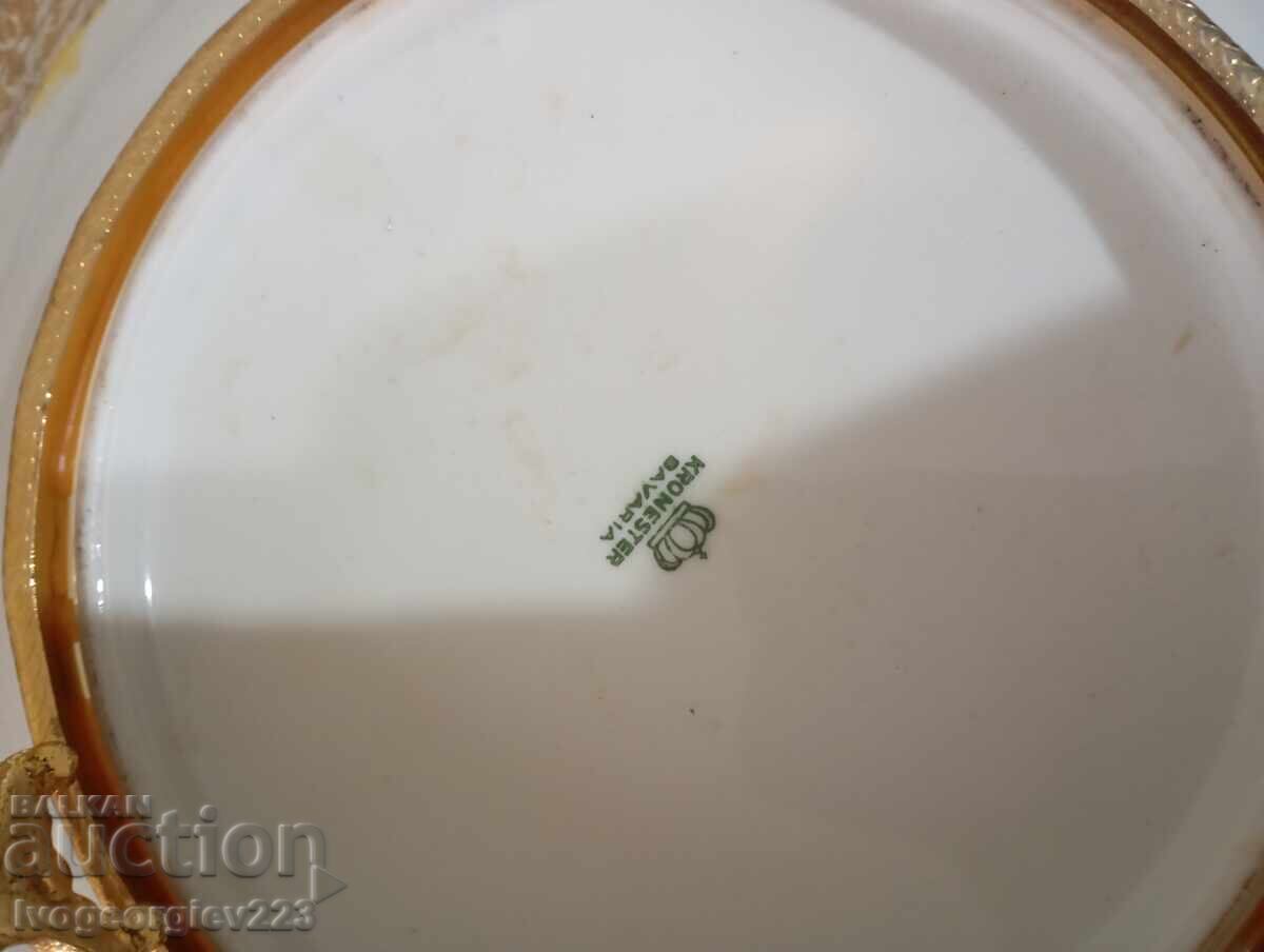 Porcelain serving platter, basket - 6