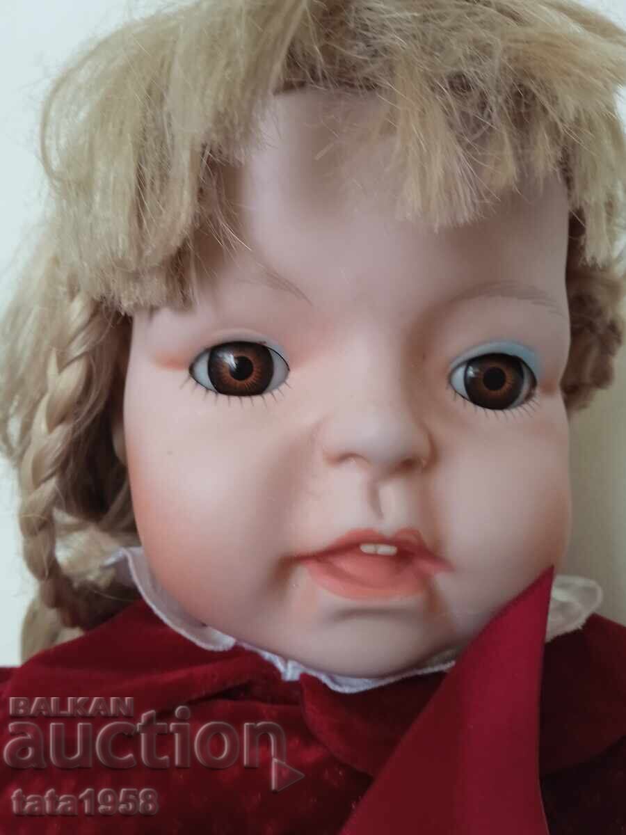 Antique doll 65 cm porcelain + clothes with price 60.00 BGN | € 30.68