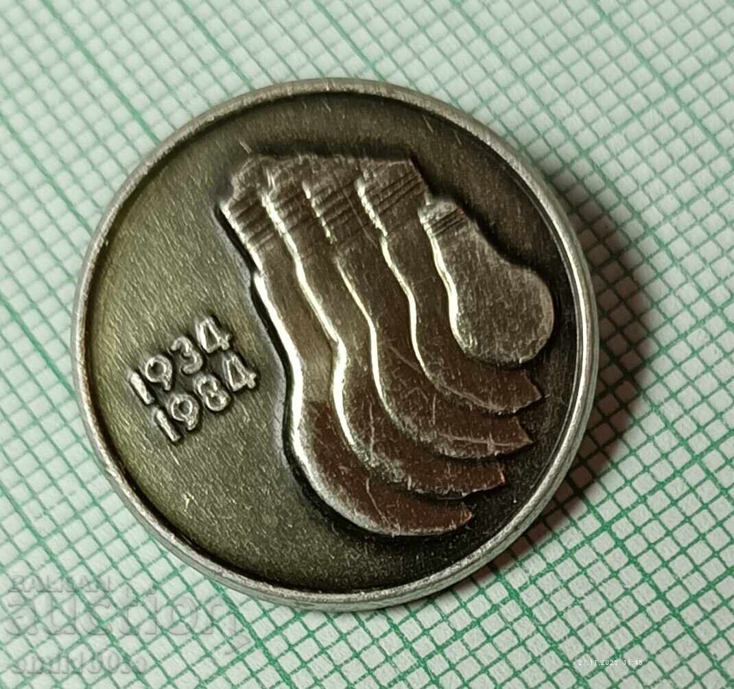 Auction  Badge - 50 years Lamp Factory 1934 1984