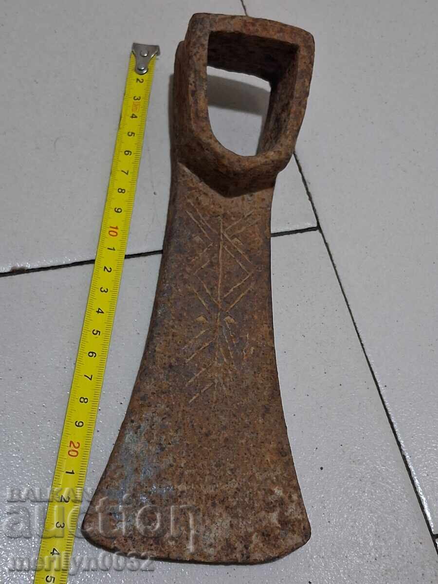 Delivery of Old forged turnhoe, wrought iron, hoe, blade, axe