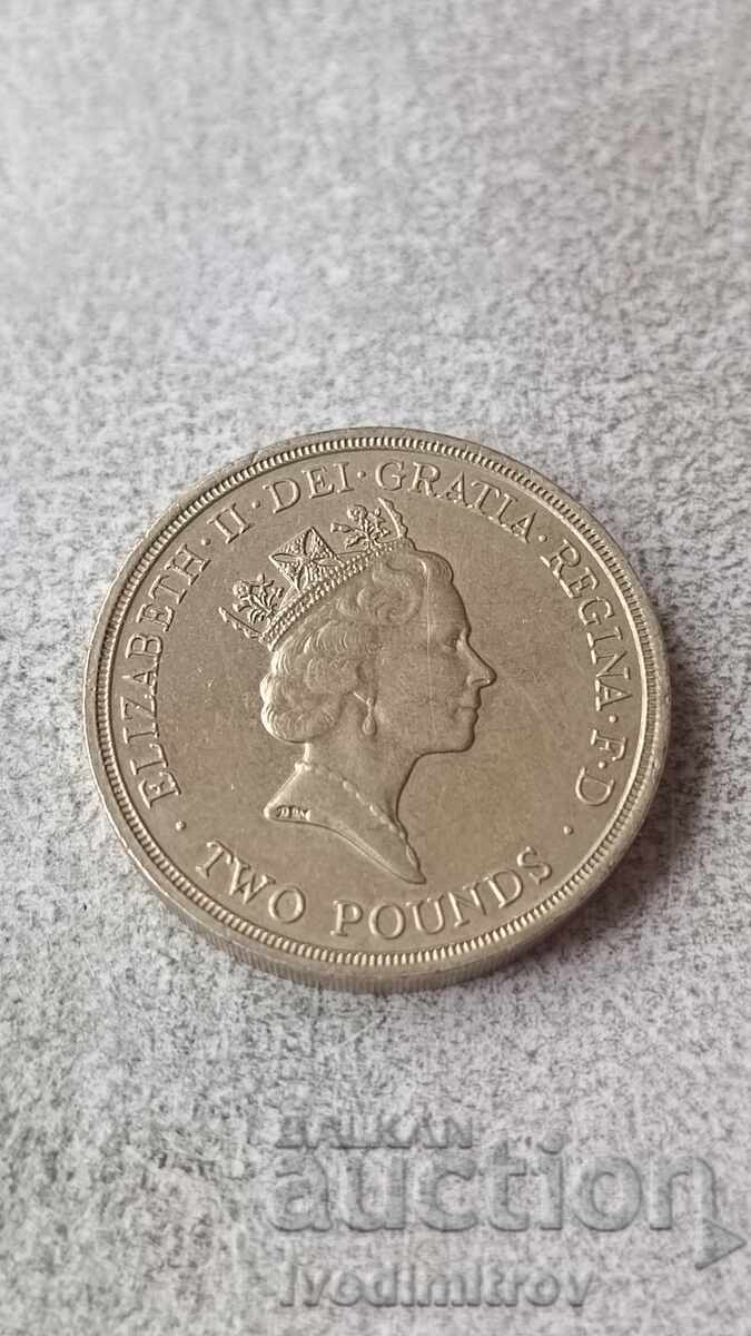 Marea Britanie 2 lire sterline 1989 cu preț 24.65 BGN | € 12.60