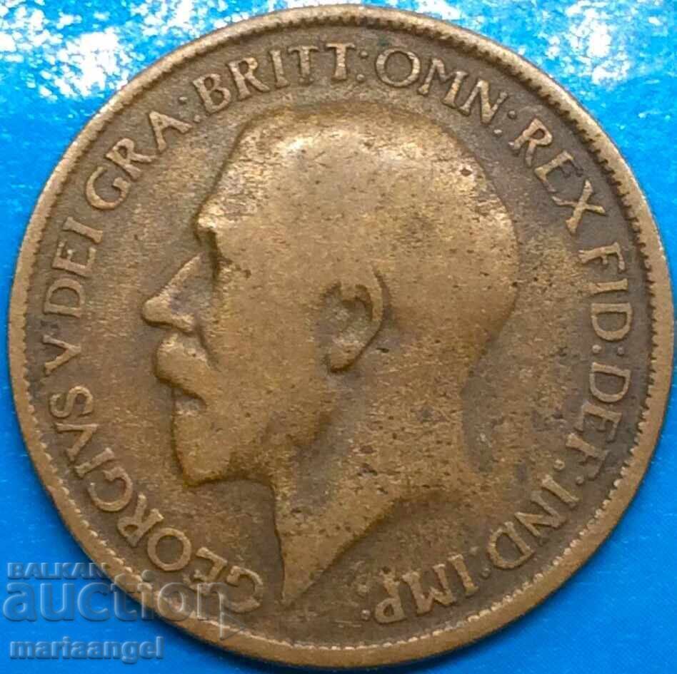 Marea Britanie 1/2 penny 1913 George V - nu comună Marea Britanie 1/2 penny 1913 George V - nu comună