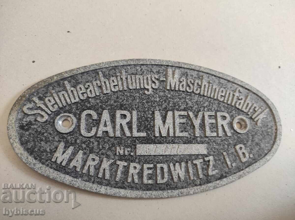 Old metal sign from Germany