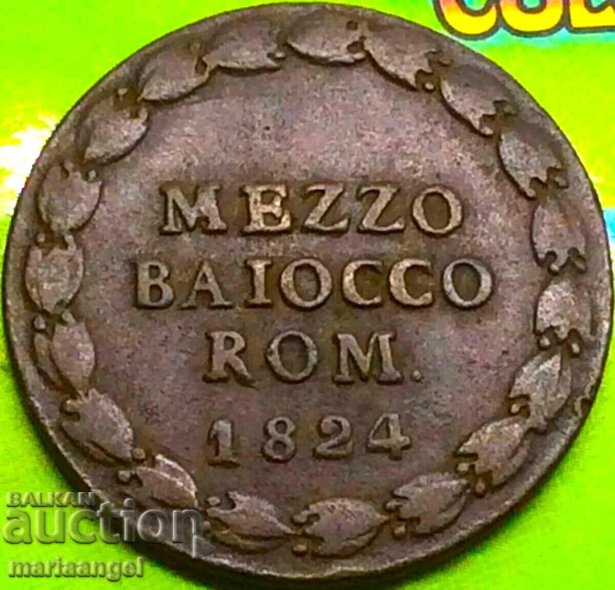 Βατικανό 1824 Μετσο Μπαγιόκο Λέων XII 1823-1829 Ρώμη - σειρά - 6