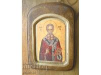 Orthodox wooden icon "St. Athanasius"