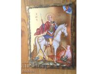 Orthodox wooden icon "St. Mina"