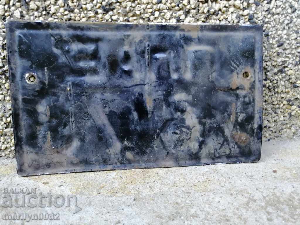 Enamelled registration number for a motor vehicle, plate, sign - 6