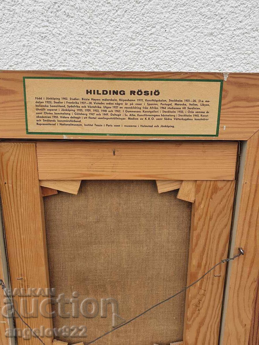 Αυθεντικός ελαιογραφικός πίνακας του Hilding ROSIO - 7