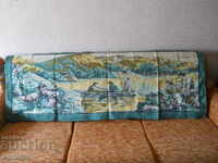 Old wall covering - machine embroidery