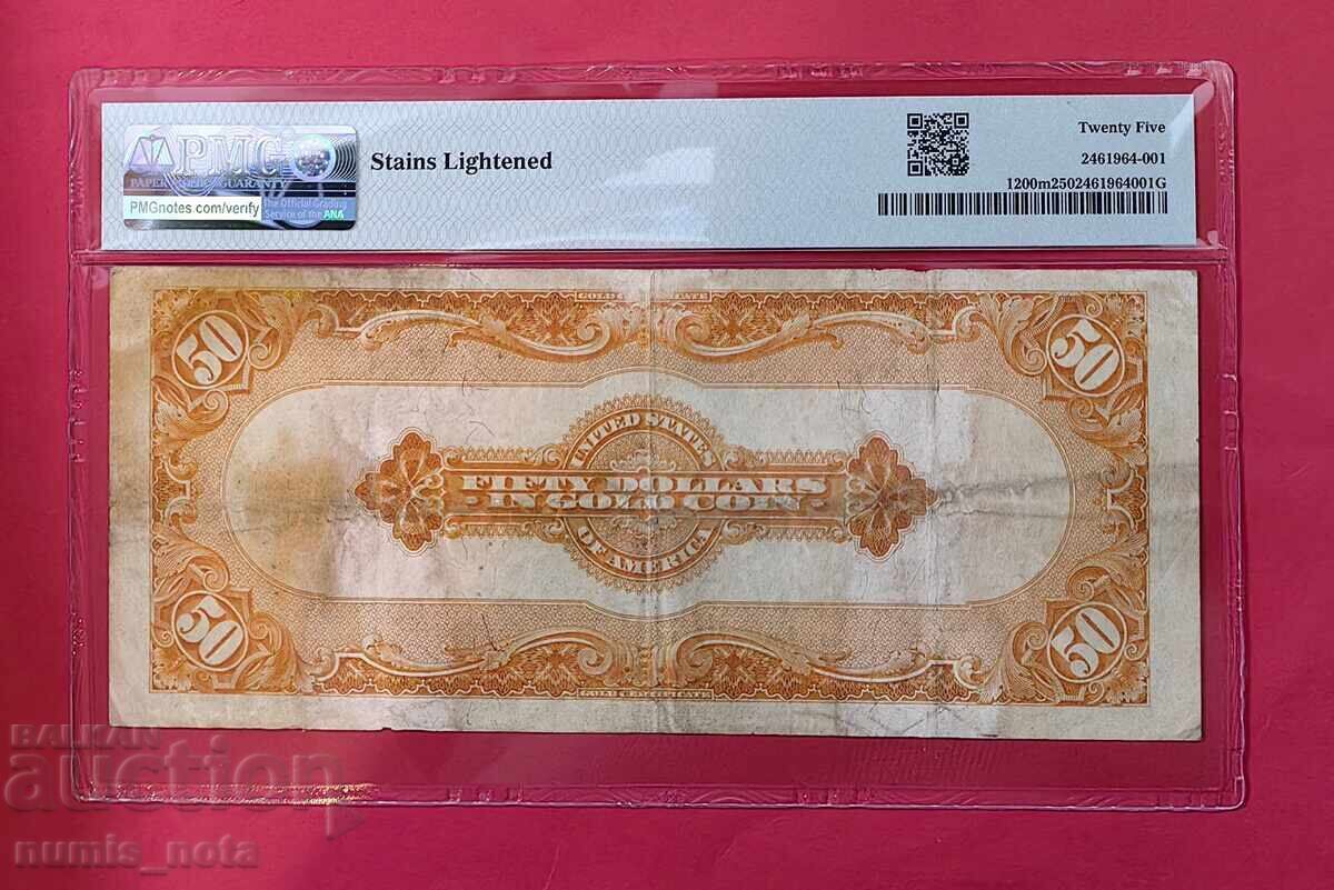 50 δολάρια 1922 - Χρυσό Πιστοποιητικό PMG VF25 με τιμή € 1050.00 | 2053.62 BGN