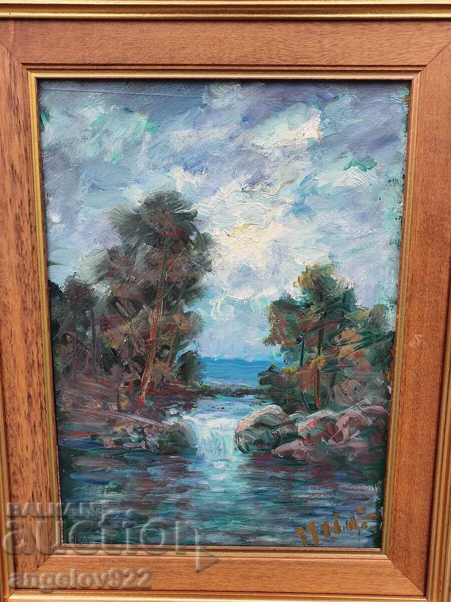 Авторска картина с маслени бои върху фазер!!! - 5