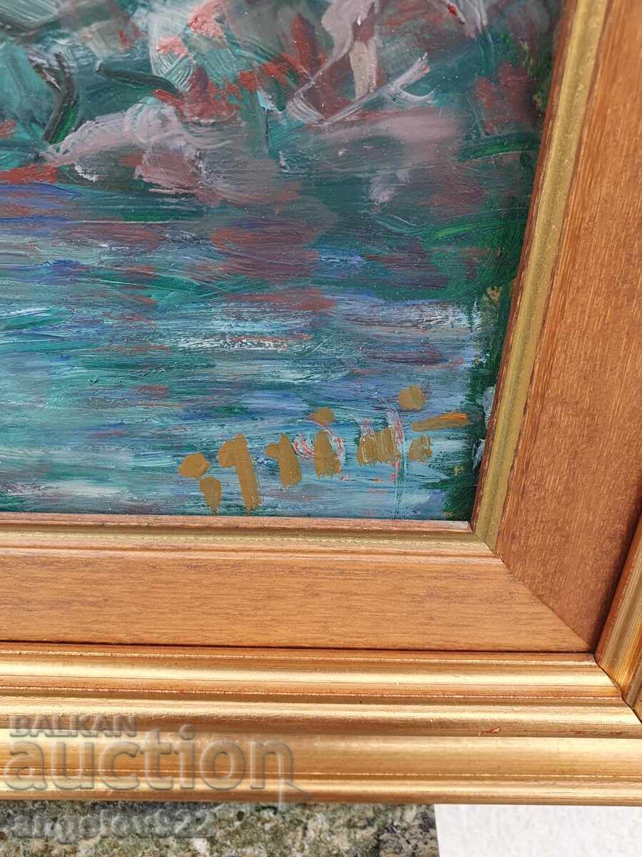 Авторска картина с маслени бои върху фазер!!! - 6