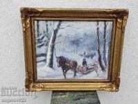 Авторска картина с маслени бои върху фазер!!!