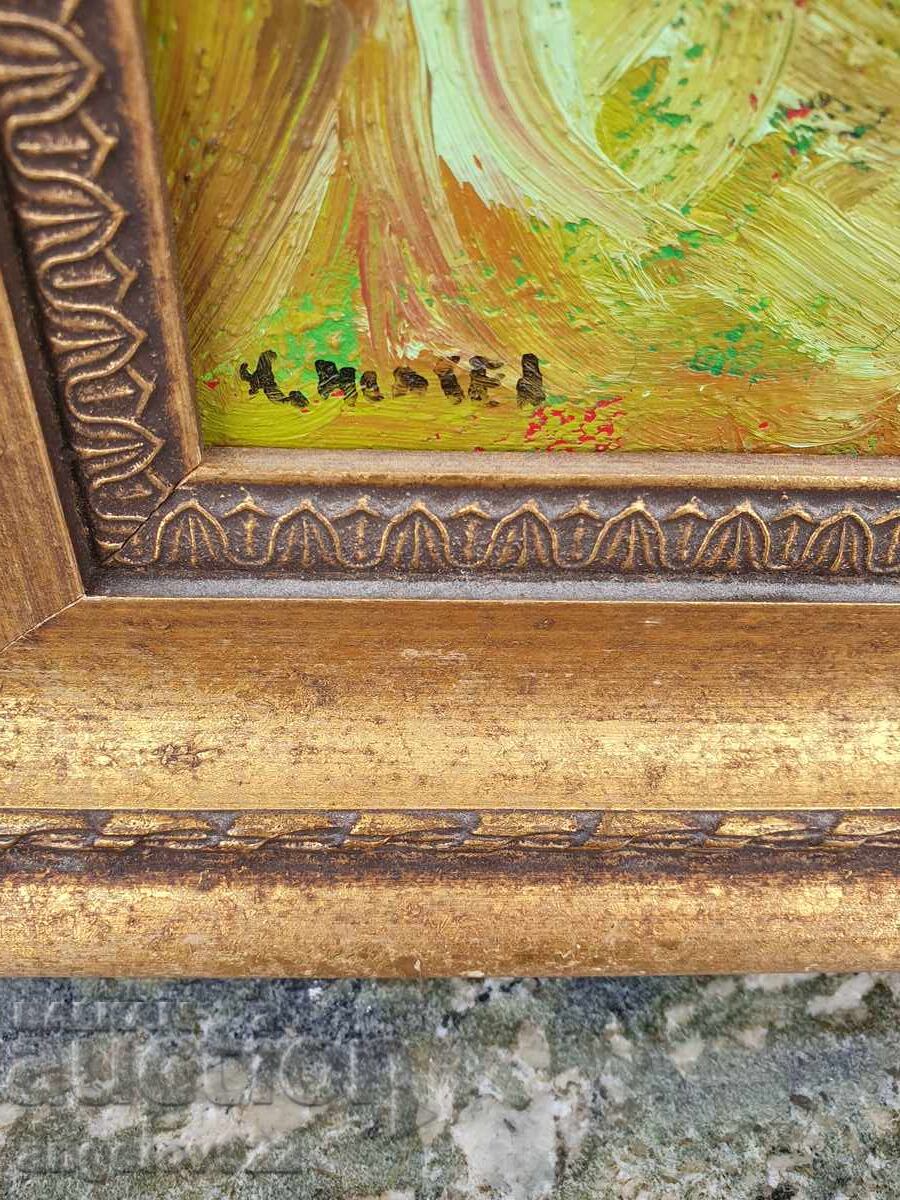 Авторска картина с маслени бои върху фазер!!! - 6