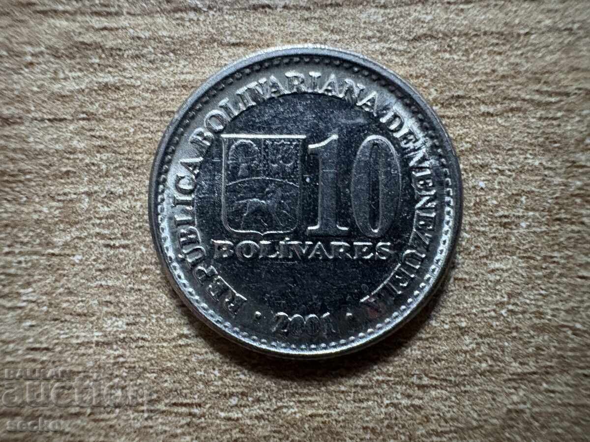 Βενεζουέλα - 10 Μπολίβαρ (2001) - Ατσάλι με επικάλυψη νικελίου Βενεζουέλα - 10 Μπολίβαρ (2001) - Ατσάλι με επικάλυψη νικελίου