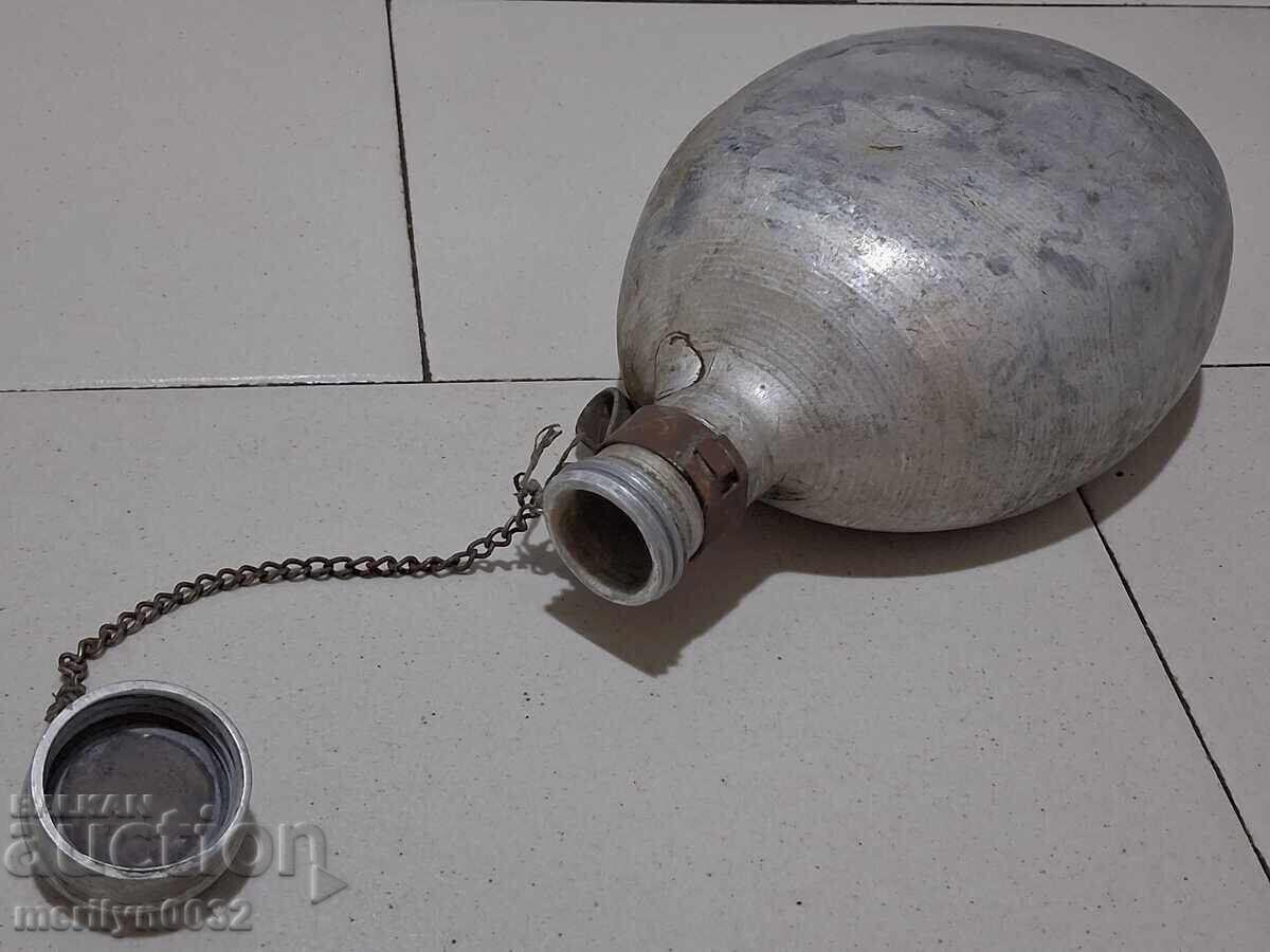 Delivery of Old aluminum military canteen