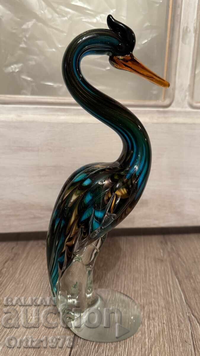 Large exquisite bird, blown glass, paperweight, 1.320kg - 5