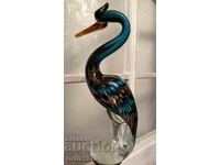 Pasăre mare, elegantă, sticlă suflată, prespapier, 1.320kg