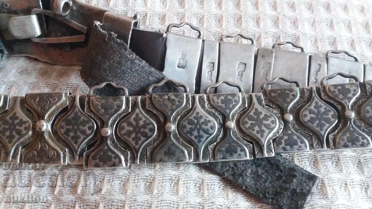 TSARIST RUSSIA - SILVER BELT WITH NIELO - PAFTI - 426 GR 1879 - 6