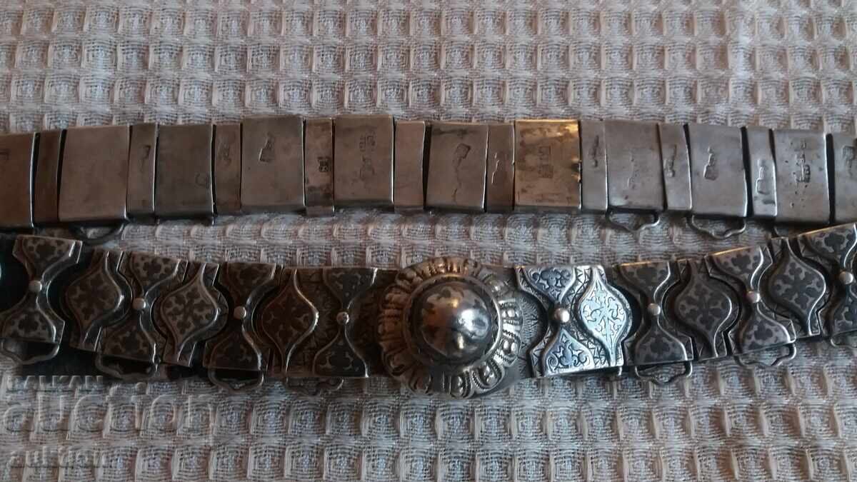 TSARIST RUSSIA - SILVER BELT WITH NIELO - PAFTI - 426 GR 1879