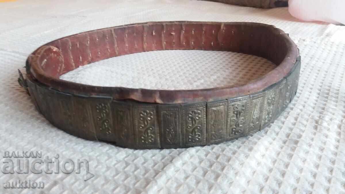 UNIQUE REVIVAL SILVER BELT LEATHER WITH PLATES - 5