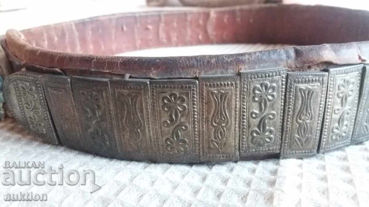 UNIQUE REVIVAL SILVER BELT LEATHER WITH PLATES - 7