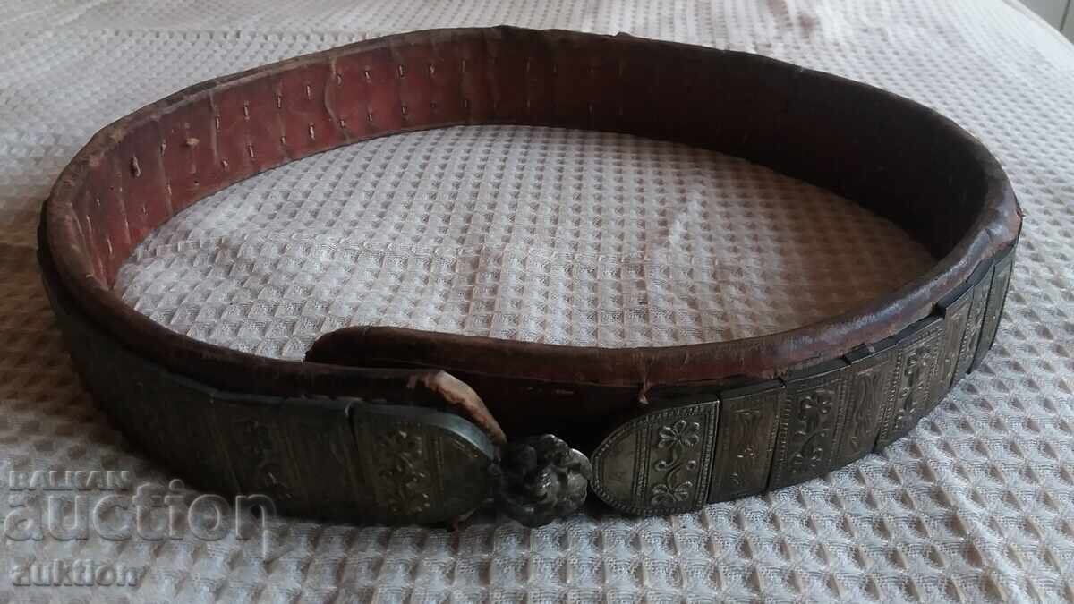 UNIQUE REVIVAL SILVER BELT LEATHER WITH PLATES