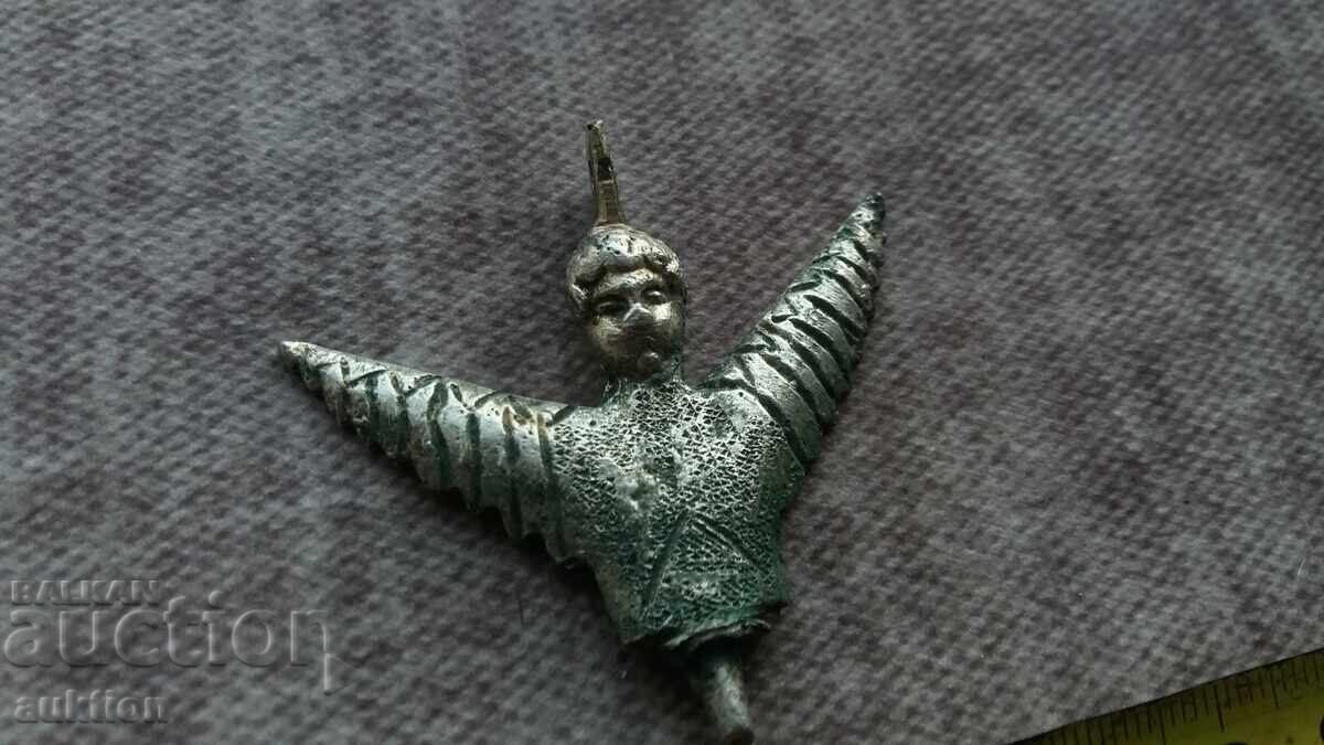 Auction  Cherub - Revival-era brazier - silver unique - 26 grams