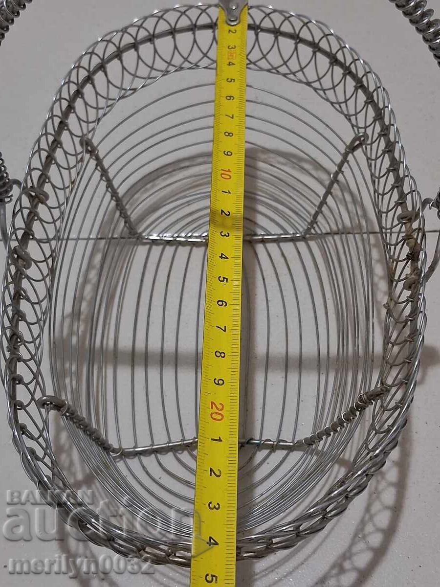 Μεταλλικό καλαθάκι, μπομπονιέρα, καλάθι, ζαχαριέρα - 5