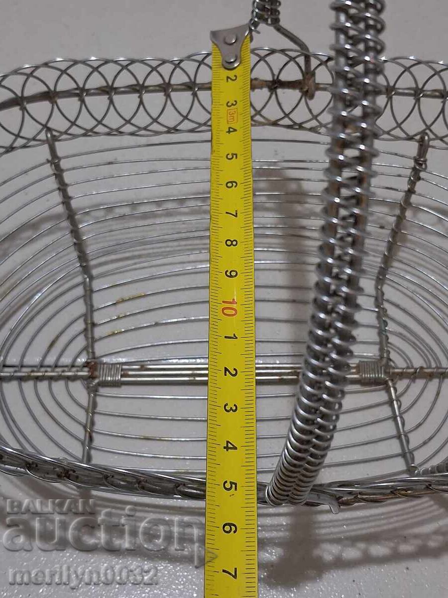 Μεταλλικό καλαθάκι, μπομπονιέρα, καλάθι, ζαχαριέρα - 6