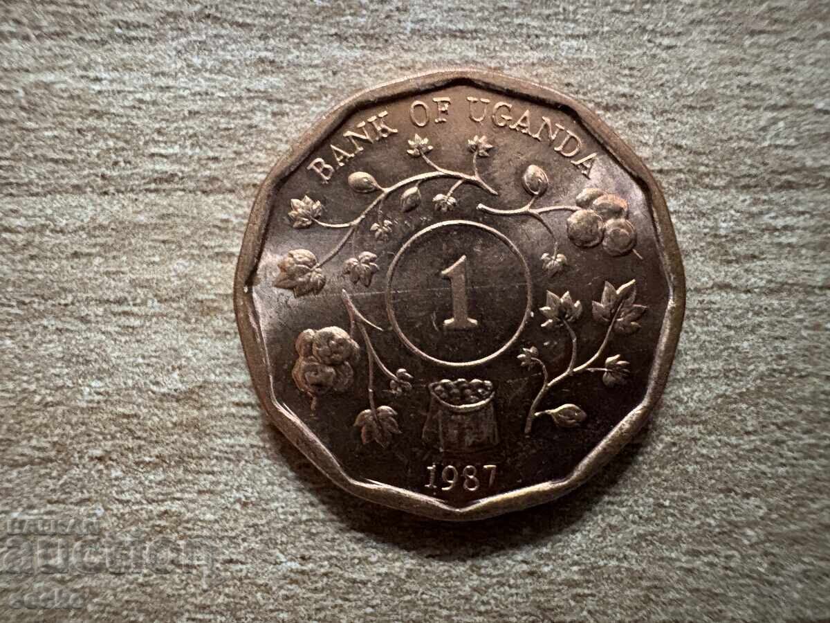 Uganda - 1 Shilling (1987) Uganda - 1 Shilling (1987)