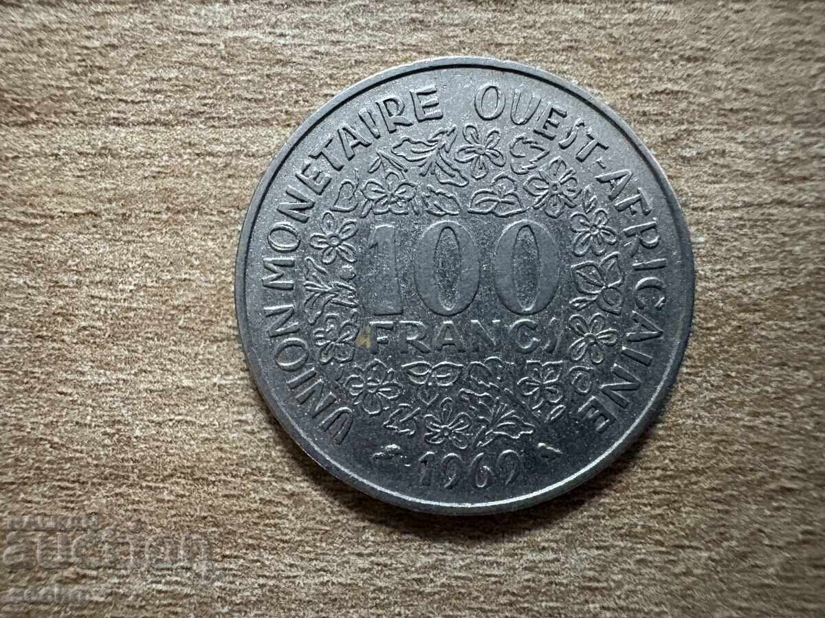 Africa de Vest - 100 de franci (1969) Africa de Vest - 100 de franci (1969)