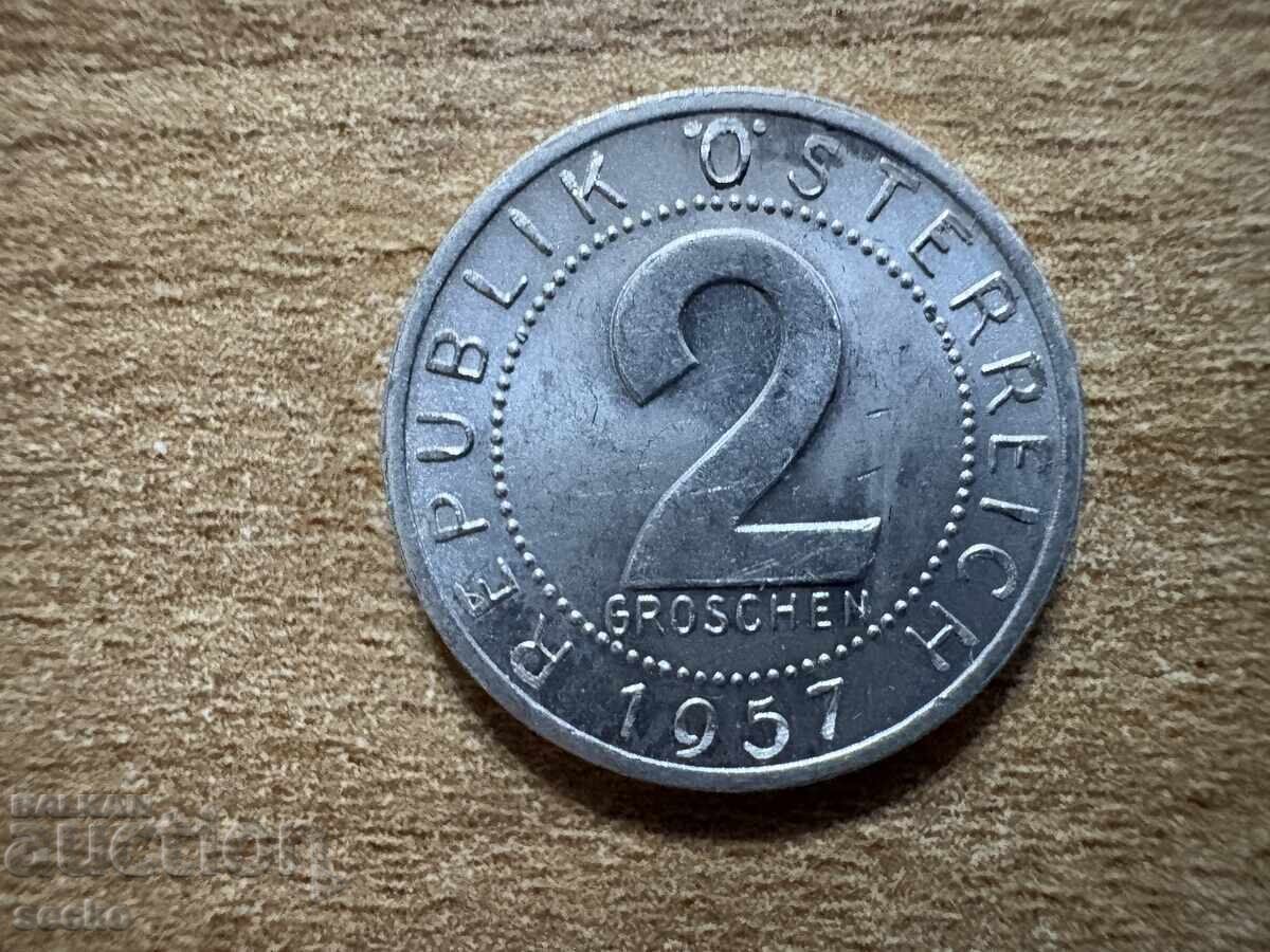 Austria - 2 groși (1957) Austria - 2 groși (1957)