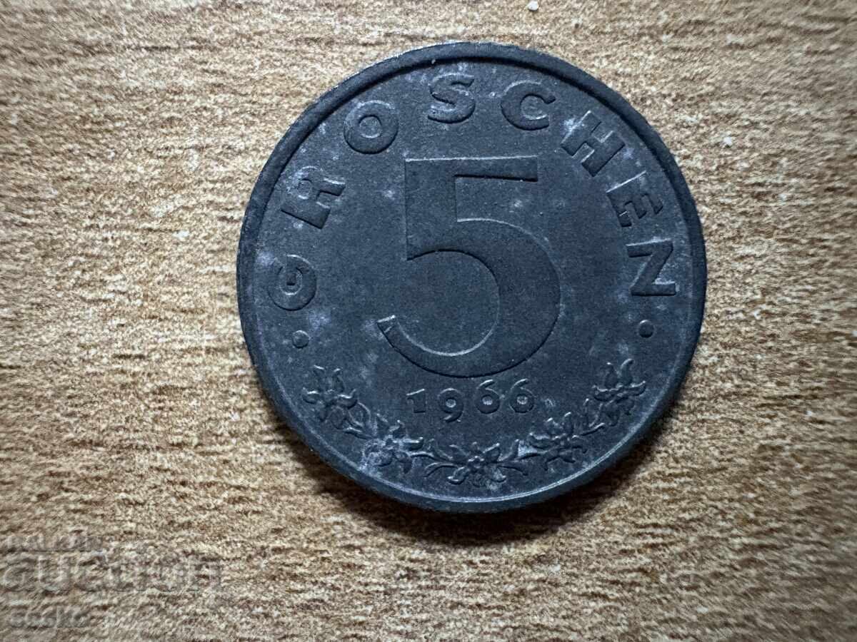 Αυστρία - 5 grosha (1966) Αυστρία - 5 grosha (1966)