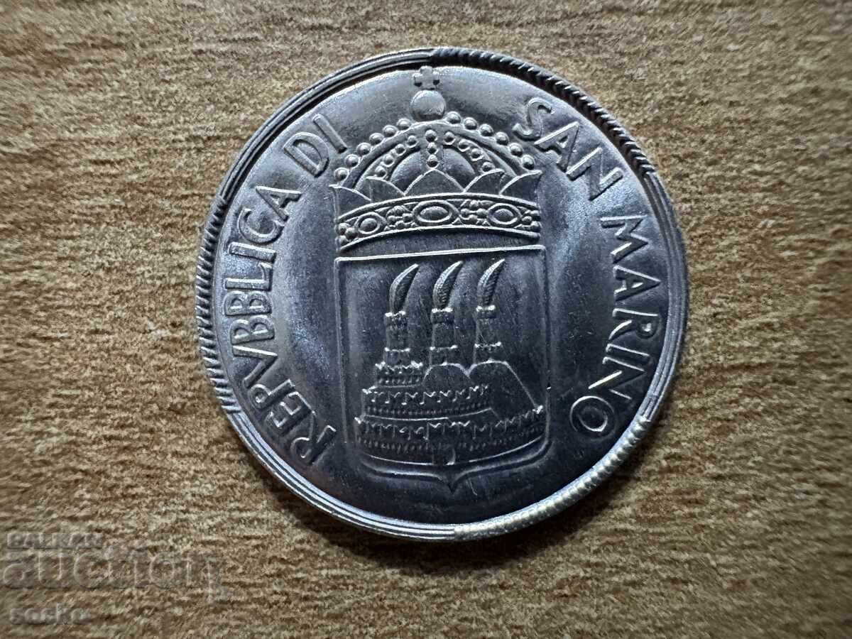 Сан Марино - 5 лири (1973) с цена 2.20 лв. | € 1.12 Сан Марино - 5 лири (1973) с цена 2.20 лв. | € 1.12