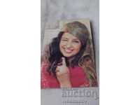 Στερεοσκοπική κάρτα Νεαρή κοπέλα που αναβοσβήνει 1979