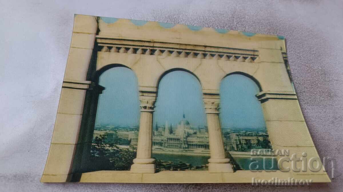 Στερεοσκοπική κάρτα Βουδαπέστης, θέα από τον Προμαχώνα των Ψαράδων Στερεοσκοπική κάρτα Βουδαπέστης, θέα από τον Προμαχώνα των Ψαράδων