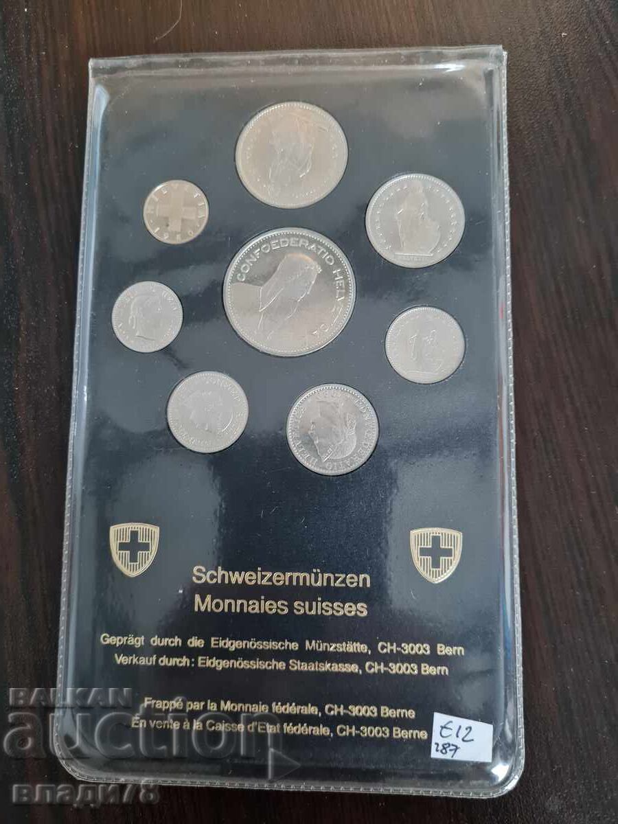 Сет прууф монети Швейцария 1980 г.