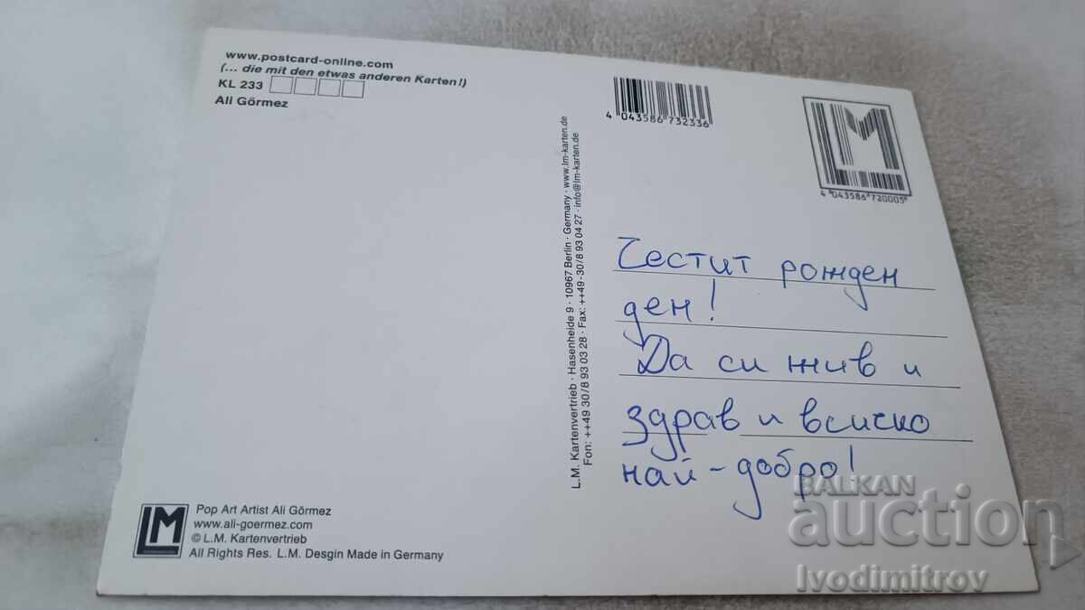 Auction  Happy Birthday Stereocard