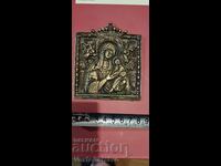 ICOANĂ VECHE-MINIATURALĂ-Rusia-Secolul 18, sfârșit-Bronz